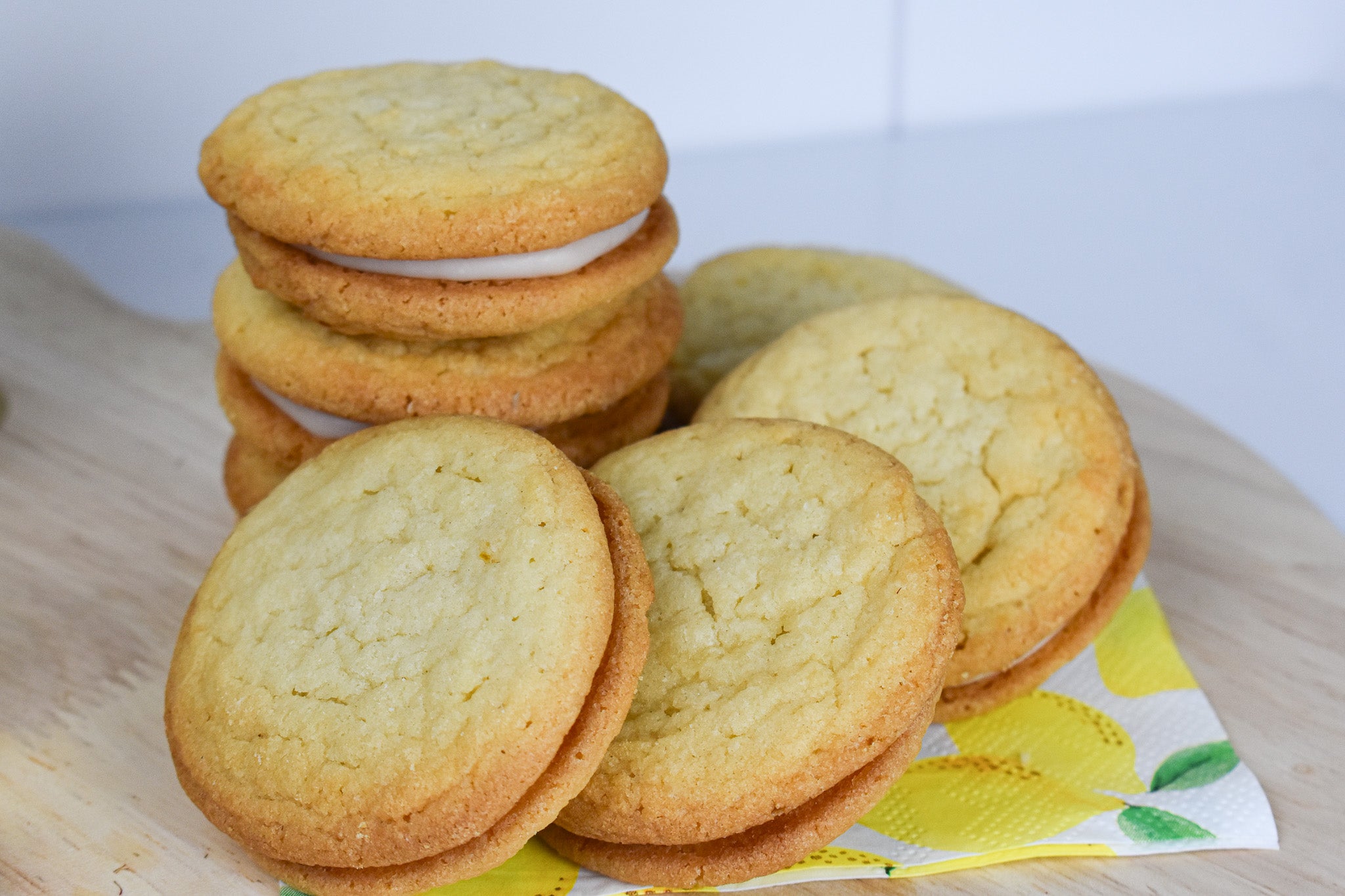 Lemon Raspberry Sandwich Cookies