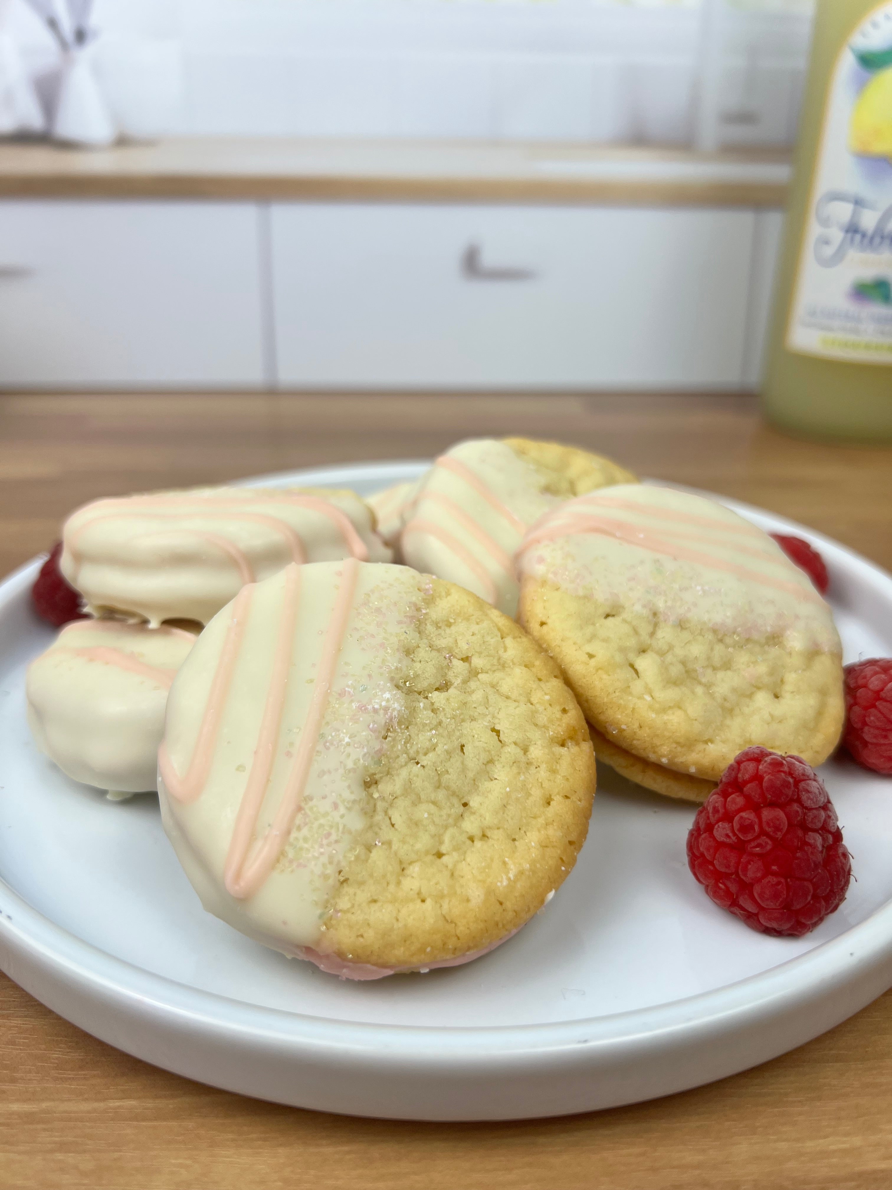 Dipped Raspberry Cookie Sandwiches
