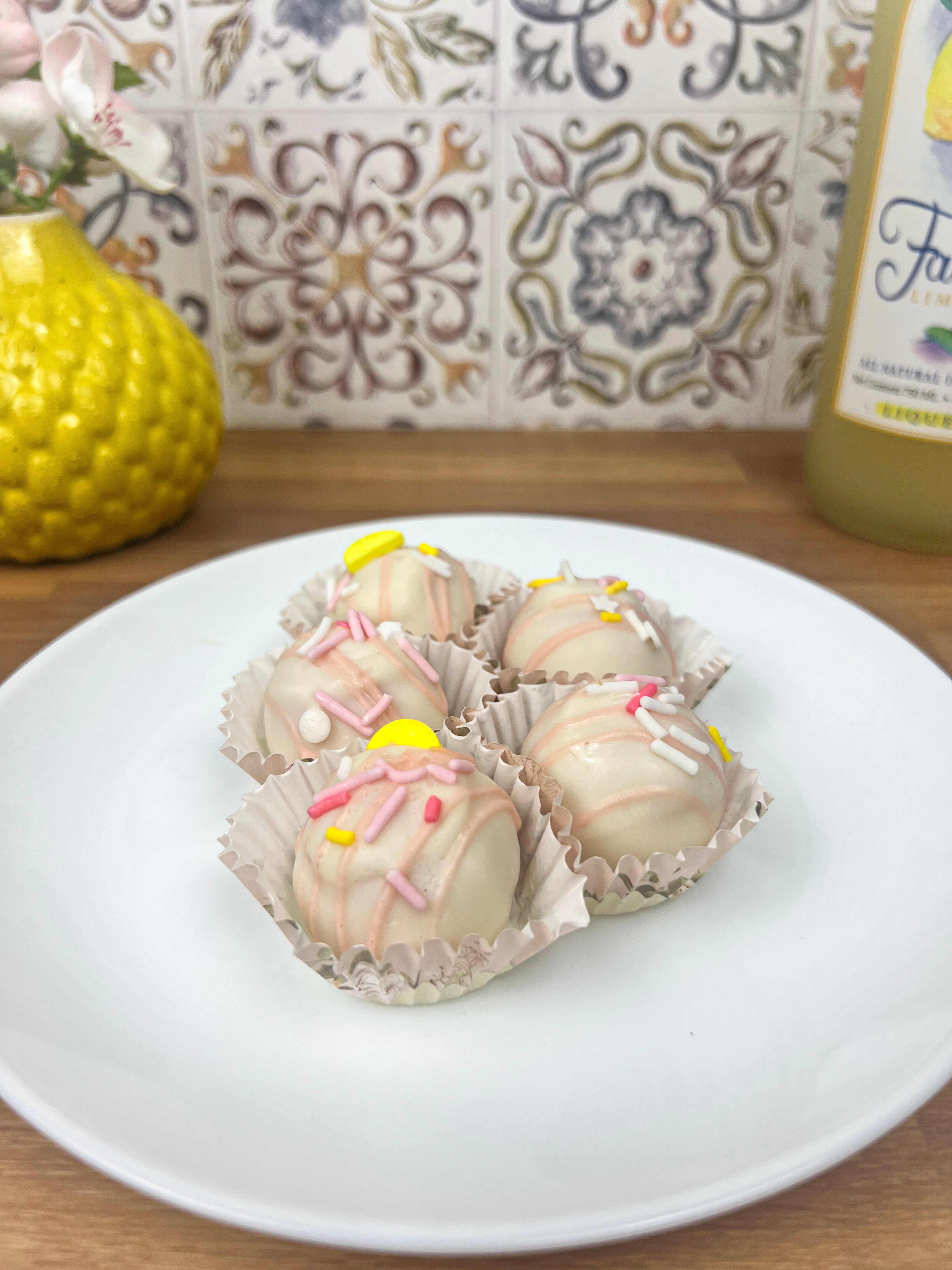 Strawberry Lemonade Cake Truffles