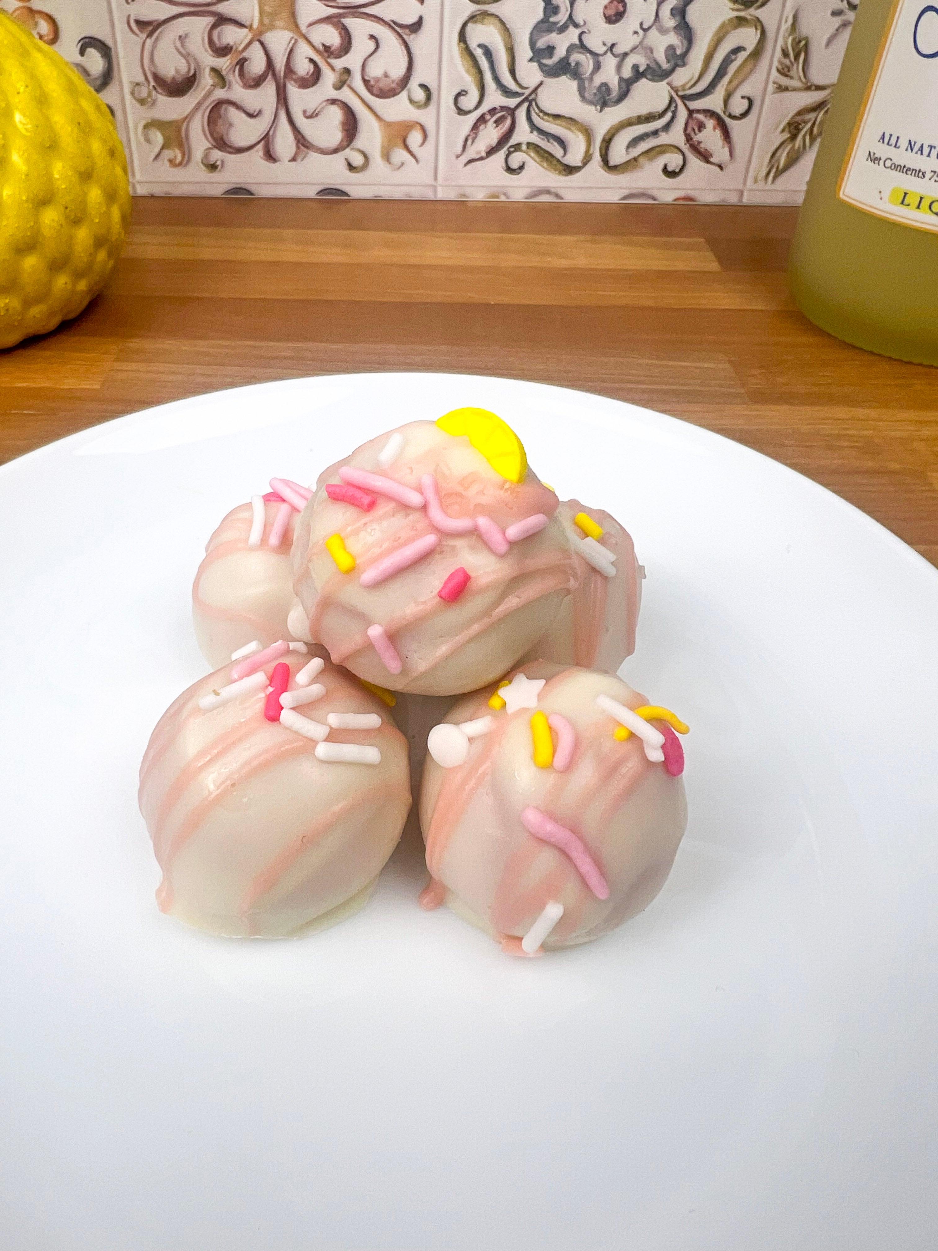 Strawberry Lemonade Cake Truffles