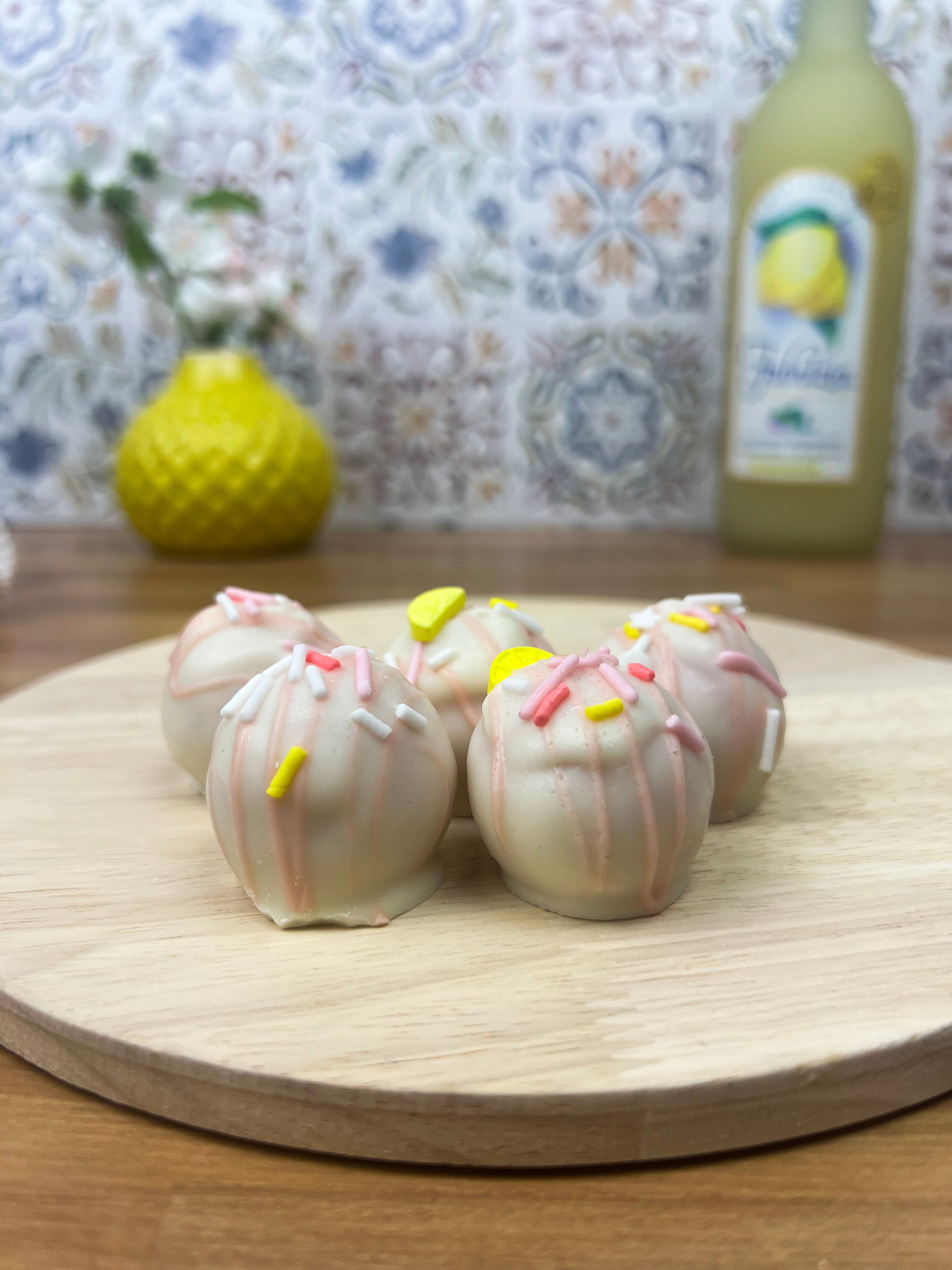 Strawberry Lemonade Cake Truffles