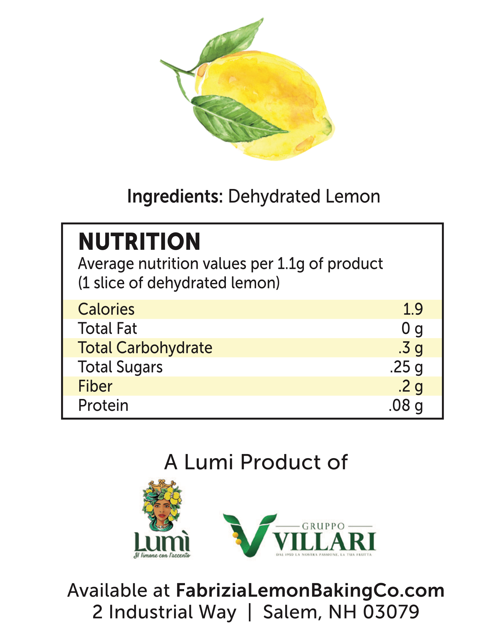 Dehydatred Sicilian Lemon Slices